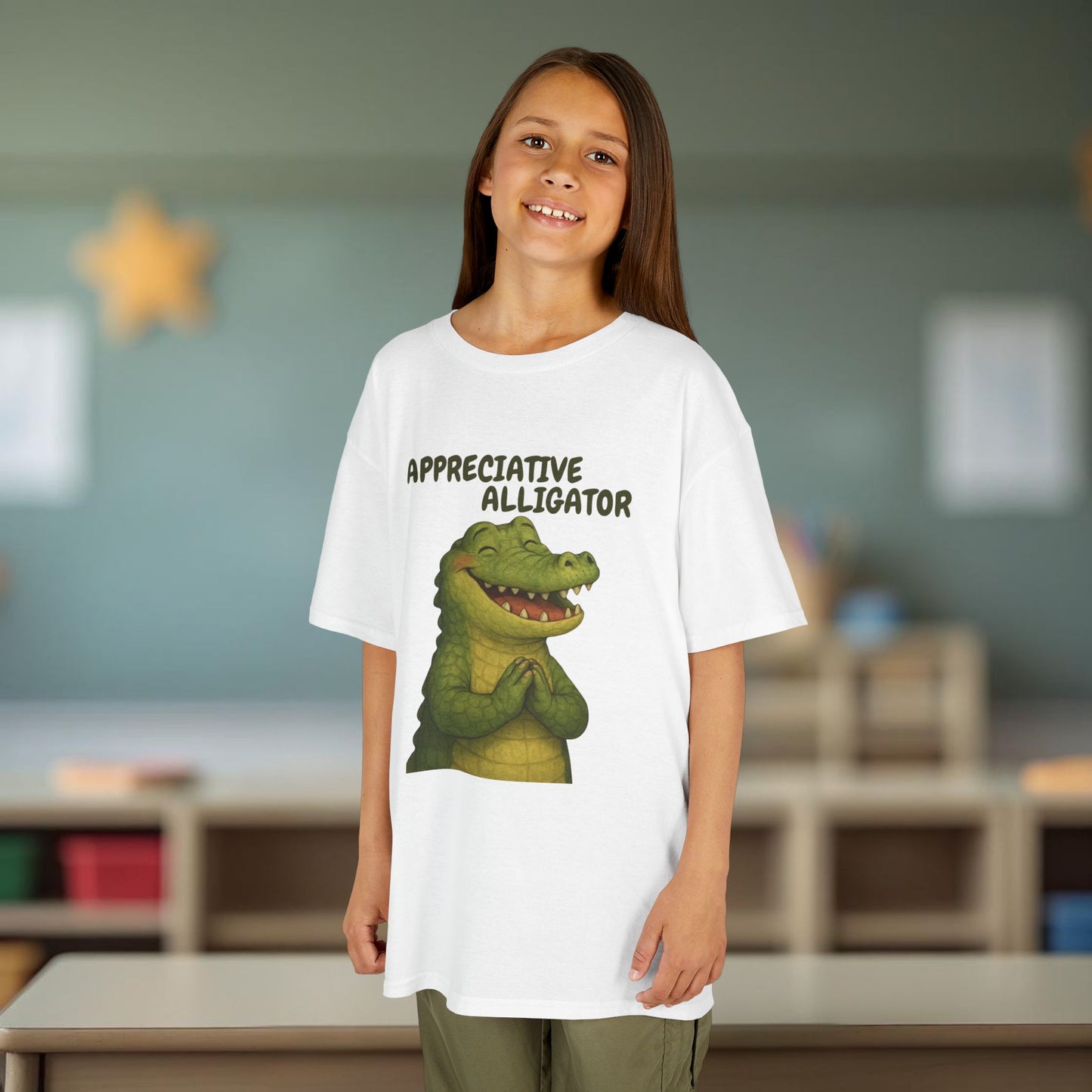 Comfy Kids Tee - Appreciative Alligator