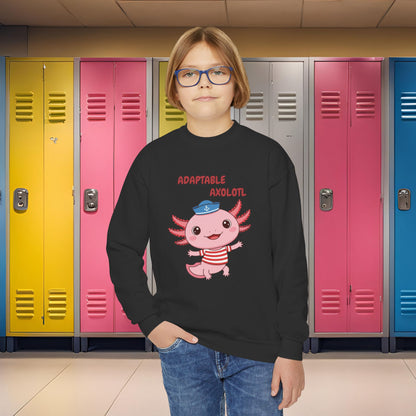 Comfy Kids Sweatshirt - Adaptable Axolotl