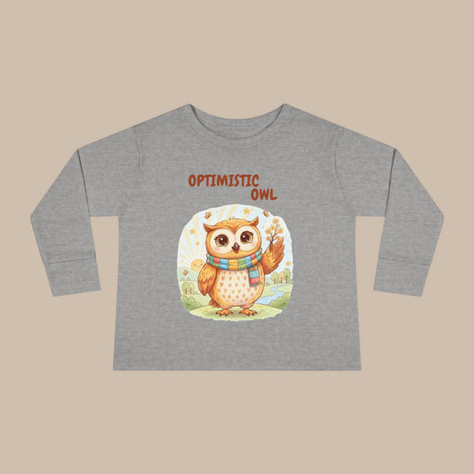 Toddler Long Sleeve Tee - Optimistic Owl