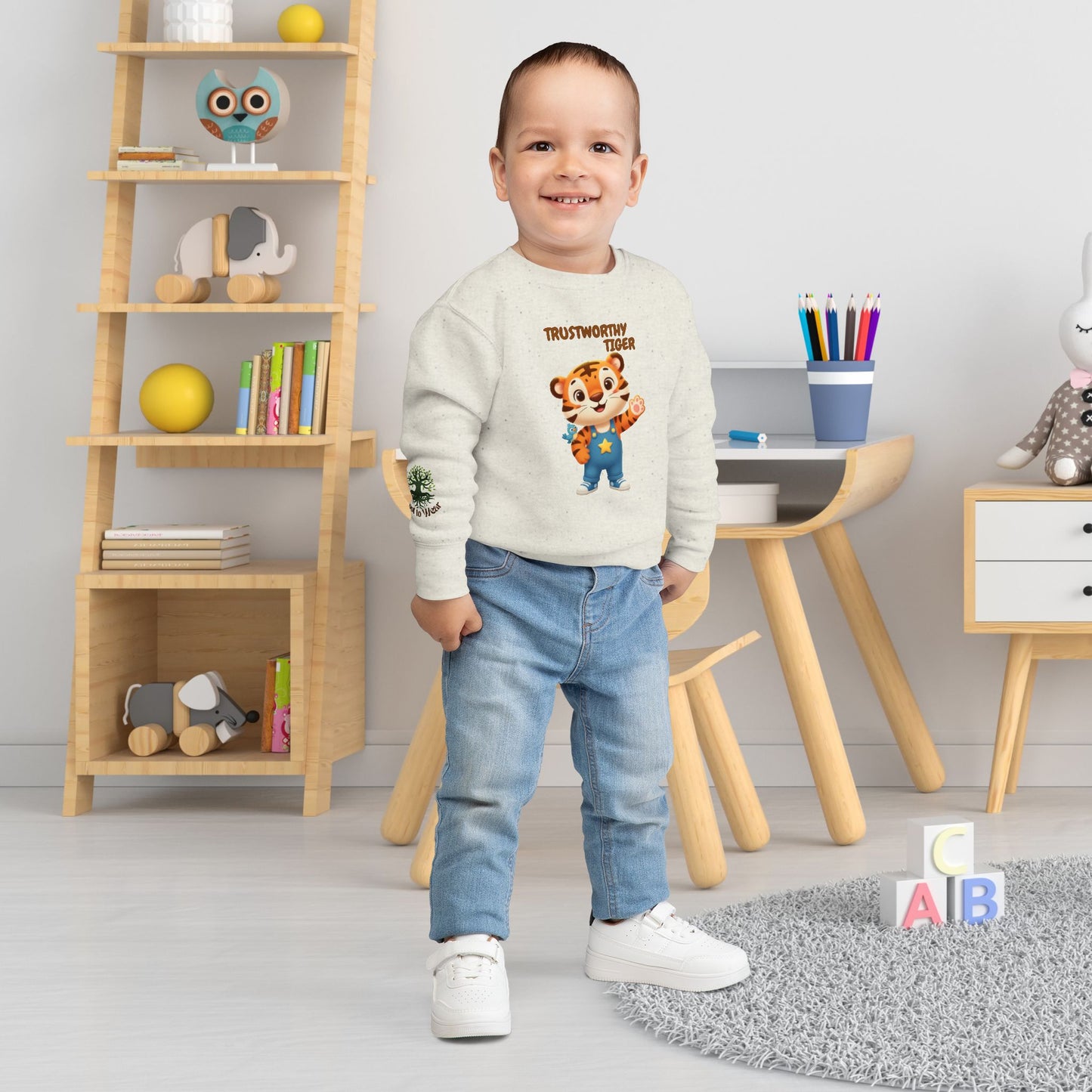 Toddler Sweatshirt - Trustworthy Tiger