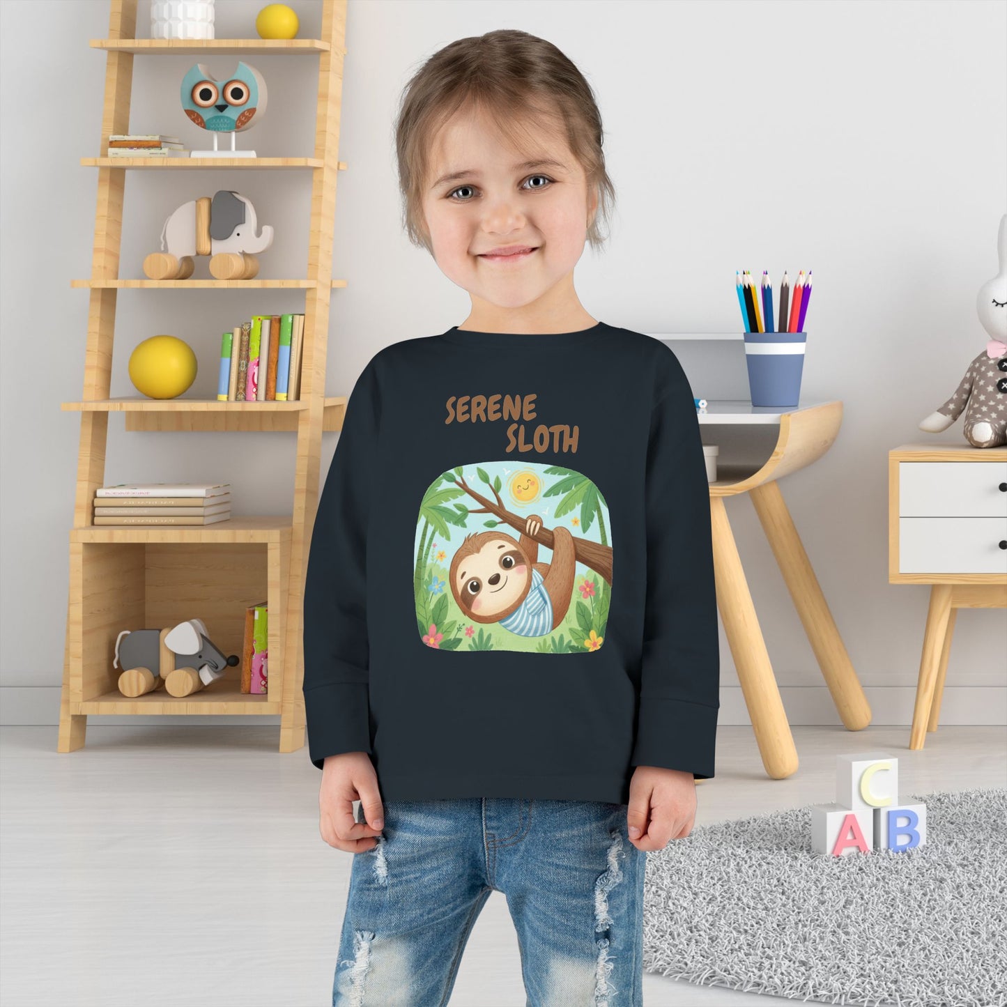 Toddler Long Sleeve Tee - Serene Sloth