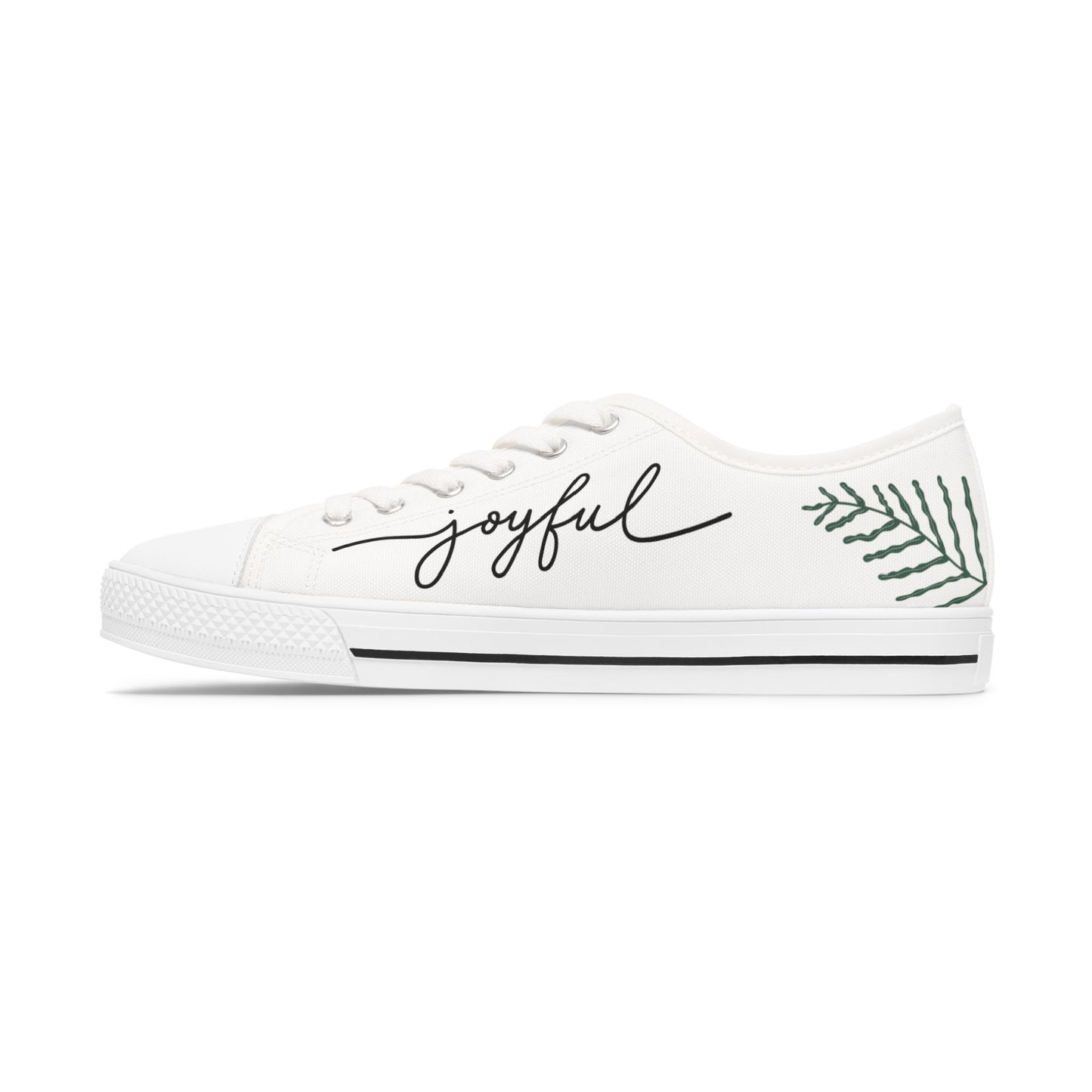 Women's Low Top Sneakers - Joy Gives Us Wings to Fly