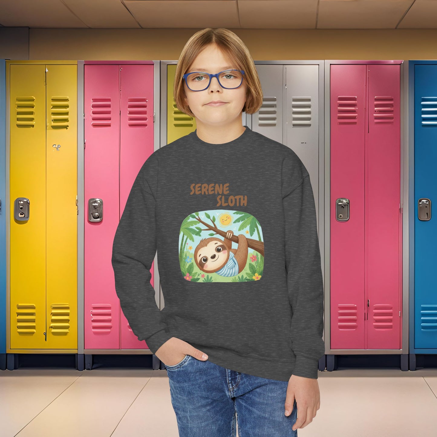 Comfy Kids Sweatshirt - Serene Sloth