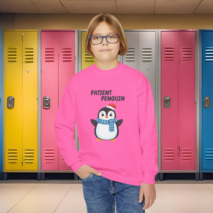 Comfy Kids Sweatshirt - Patient Penguin