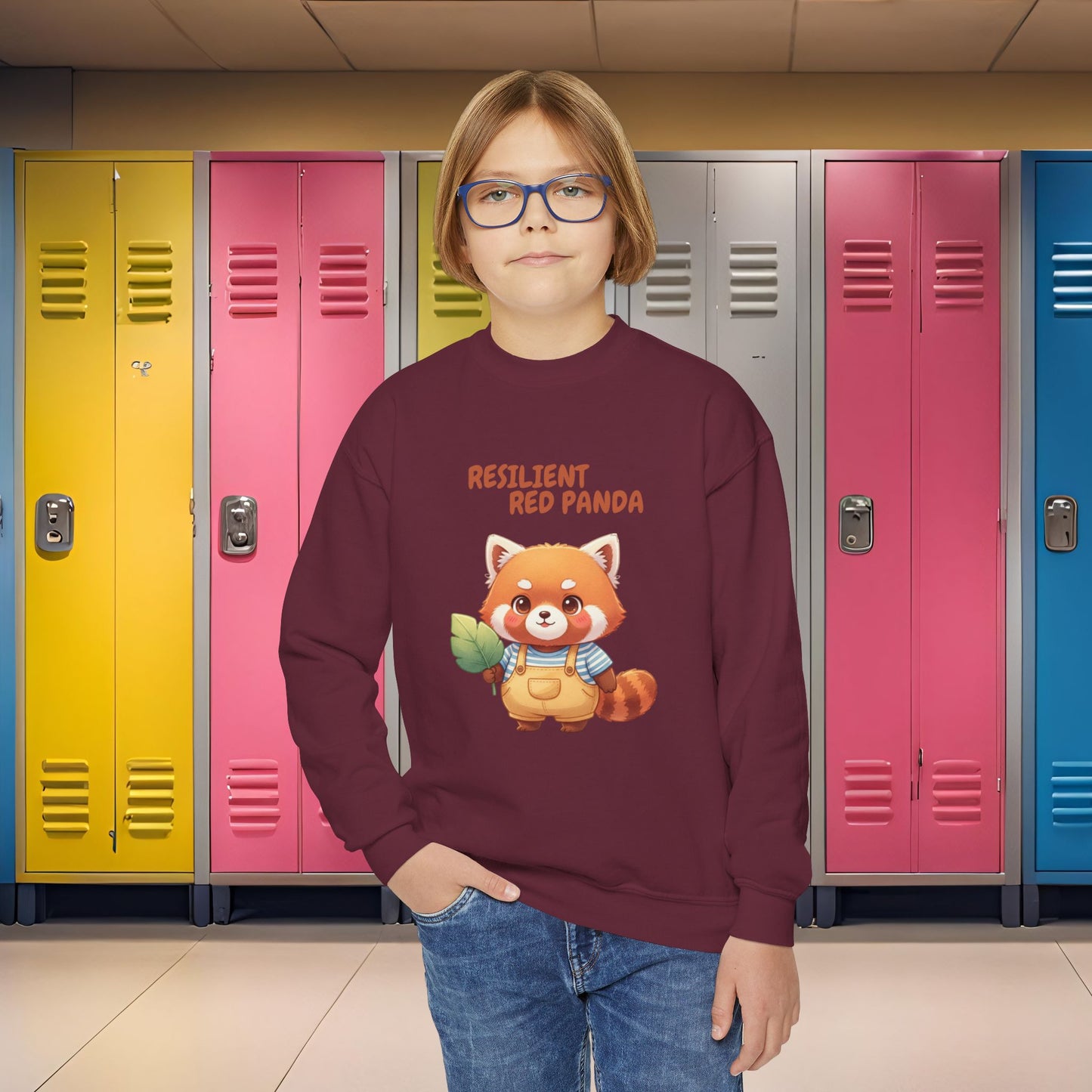 Comfy Kids Sweatshirt - Resilient Red Panda