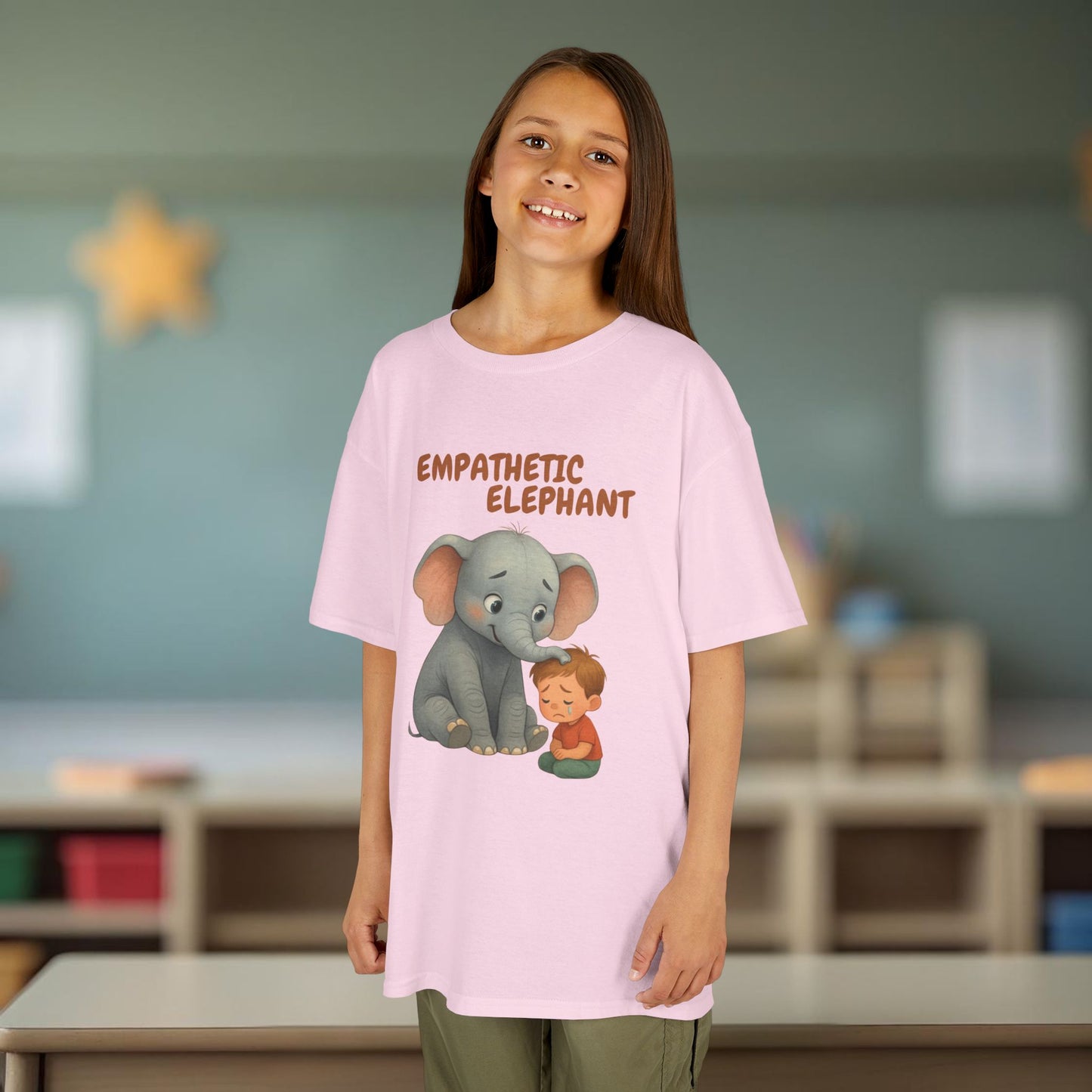 Comfy Kids Tee - Empathetic Elephant