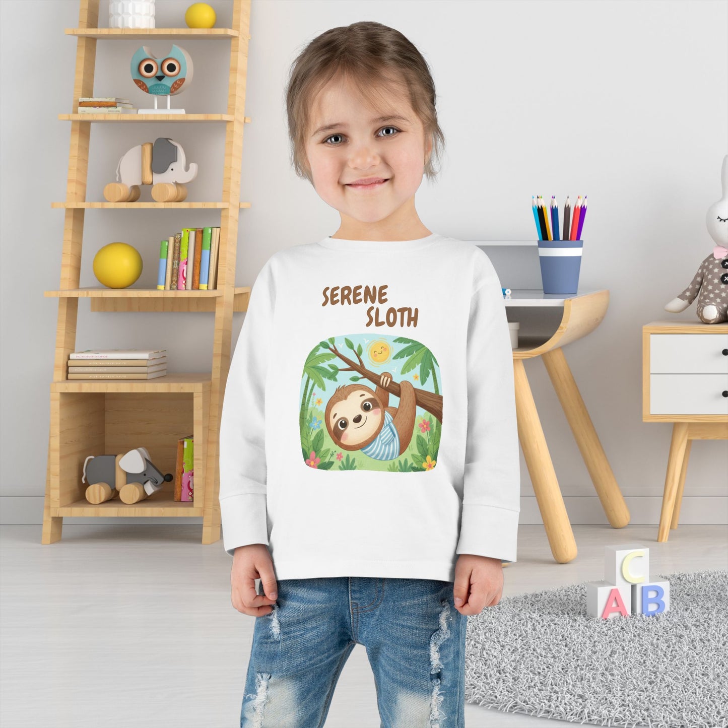 Toddler Long Sleeve Tee - Serene Sloth