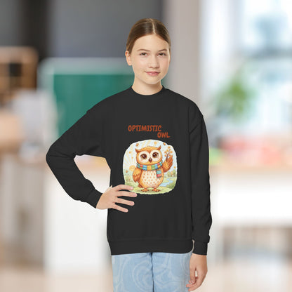 Comfy Kids Sweatshirt - Optimistic Owl