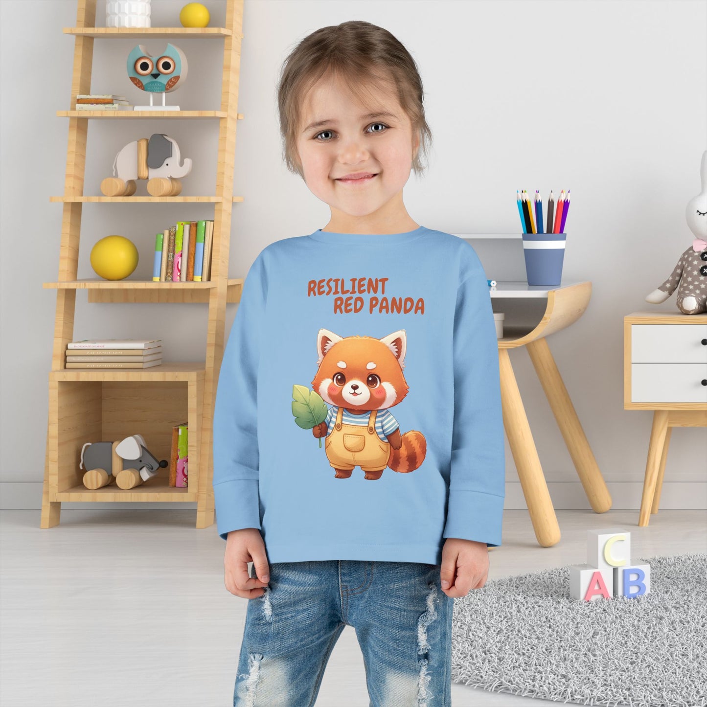 Toddler Long Sleeve Tee - Resilient Red Panda