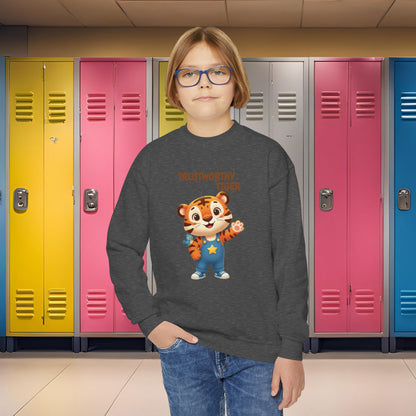 Comfy Kids Sweatshirt - Trustworthy Tiger