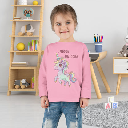Toddler Long Sleeve Tee - Unique Unicorn