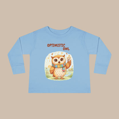 Toddler Long Sleeve Tee - Optimistic Owl