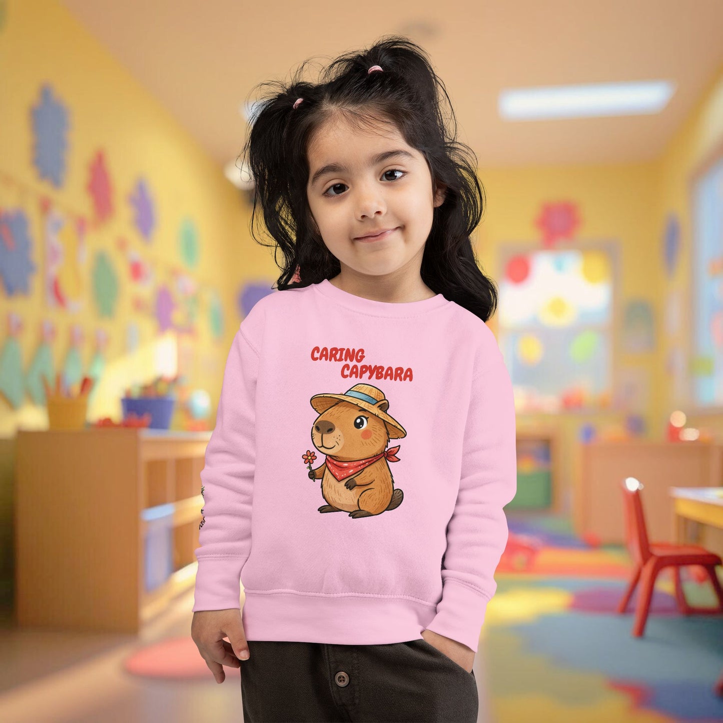 Toddler Sweatshirt - Caring Capybara