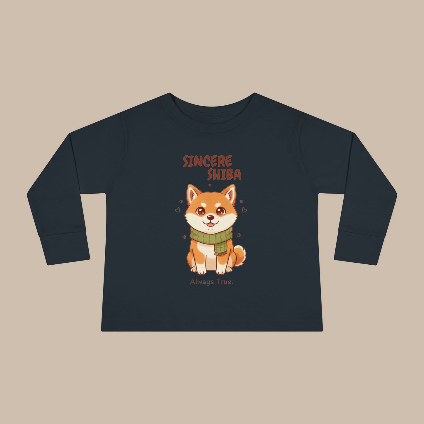 Toddler Long Sleeve Tee - Sincere Shiba - Always True