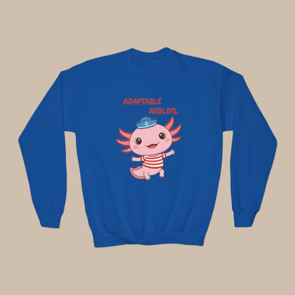 Comfy Kids Sweatshirt - Adaptable Axolotl