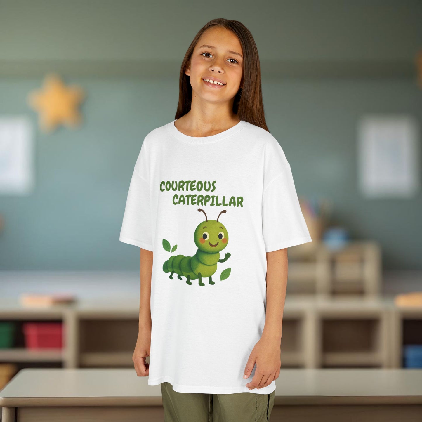 Comfy Kids Tee - Courteous Caterpillar