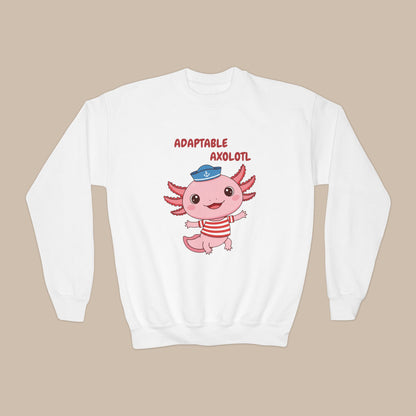 Comfy Kids Sweatshirt - Adaptable Axolotl