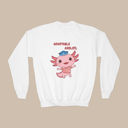 Comfy Kids Sweatshirt - Adaptable Axolotl