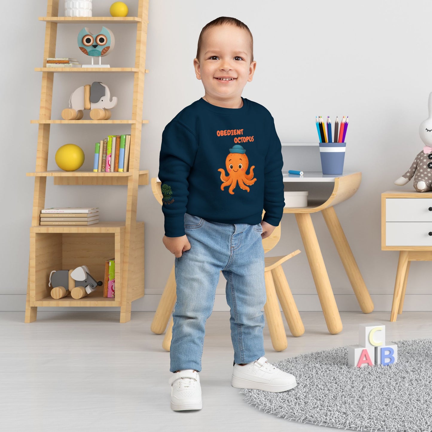 Toddler Sweatshirt - Obedient Octopus