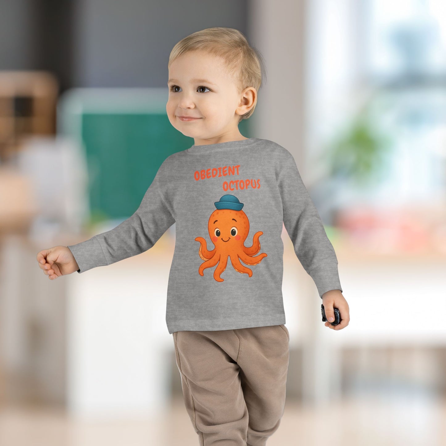 Toddler Long Sleeve Tee - Obedient Octopus