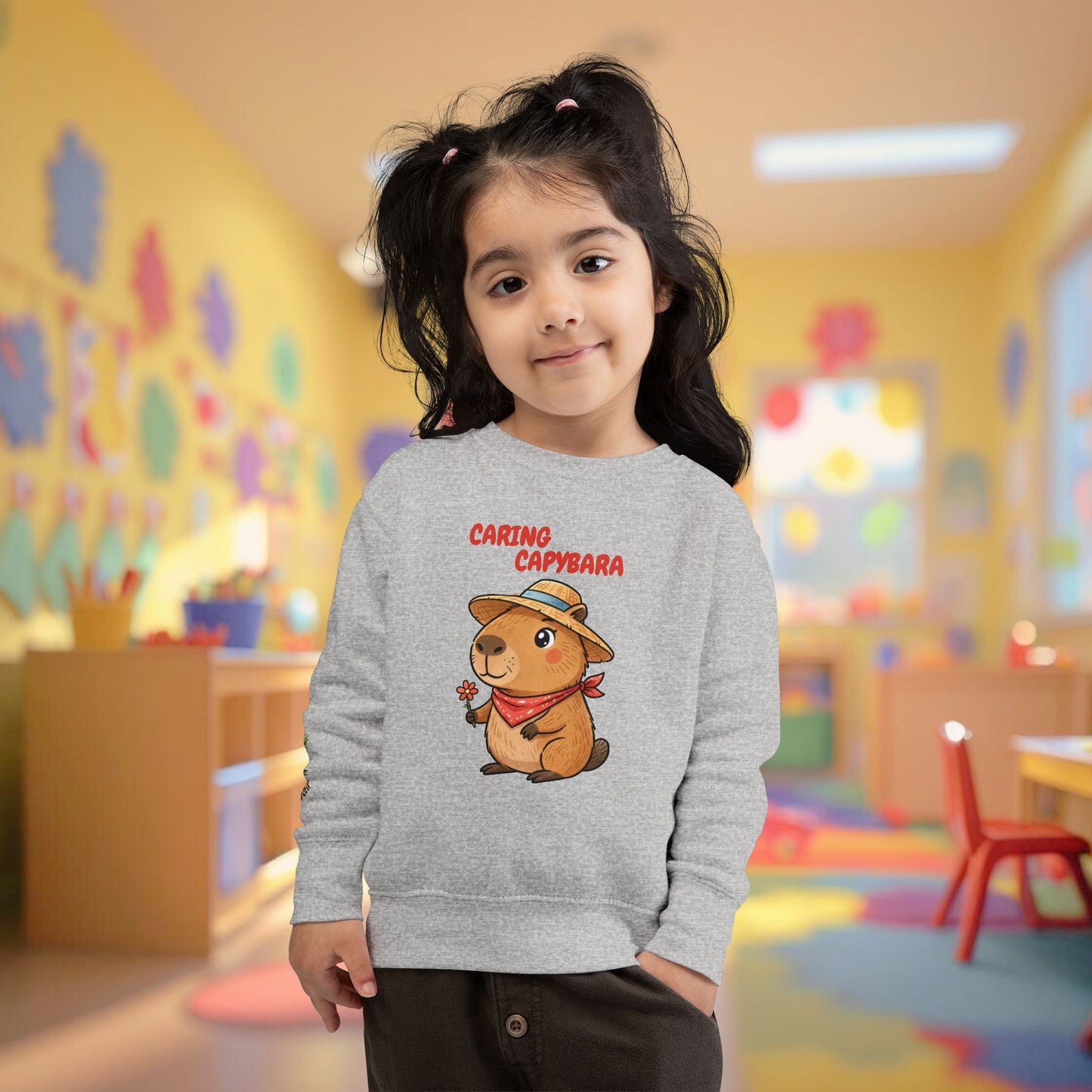 Toddler Sweatshirt - Caring Capybara