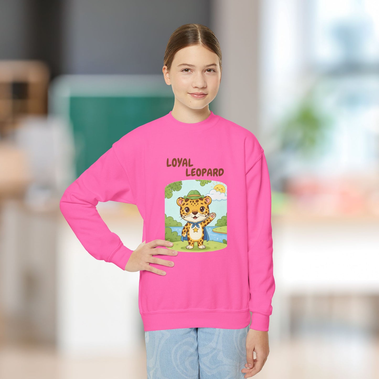 Comfy Kids Sweatshirt - Loyal Leopard