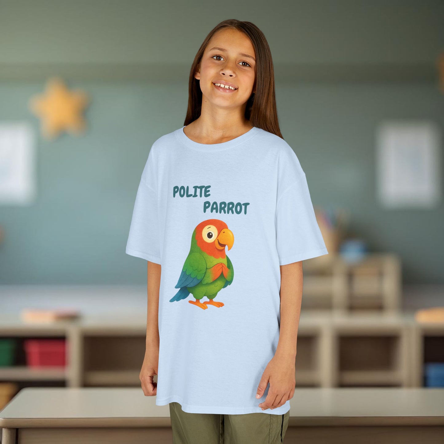 Comfy Kids Tee - Polite Parrot