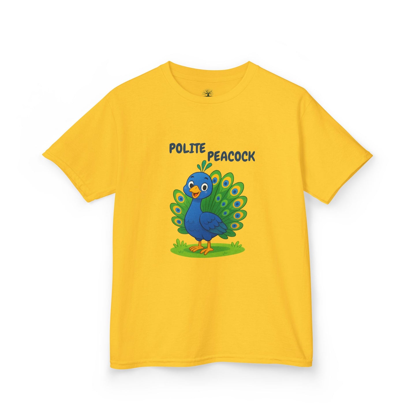 Comfy Kids Tee - Polite Peacock