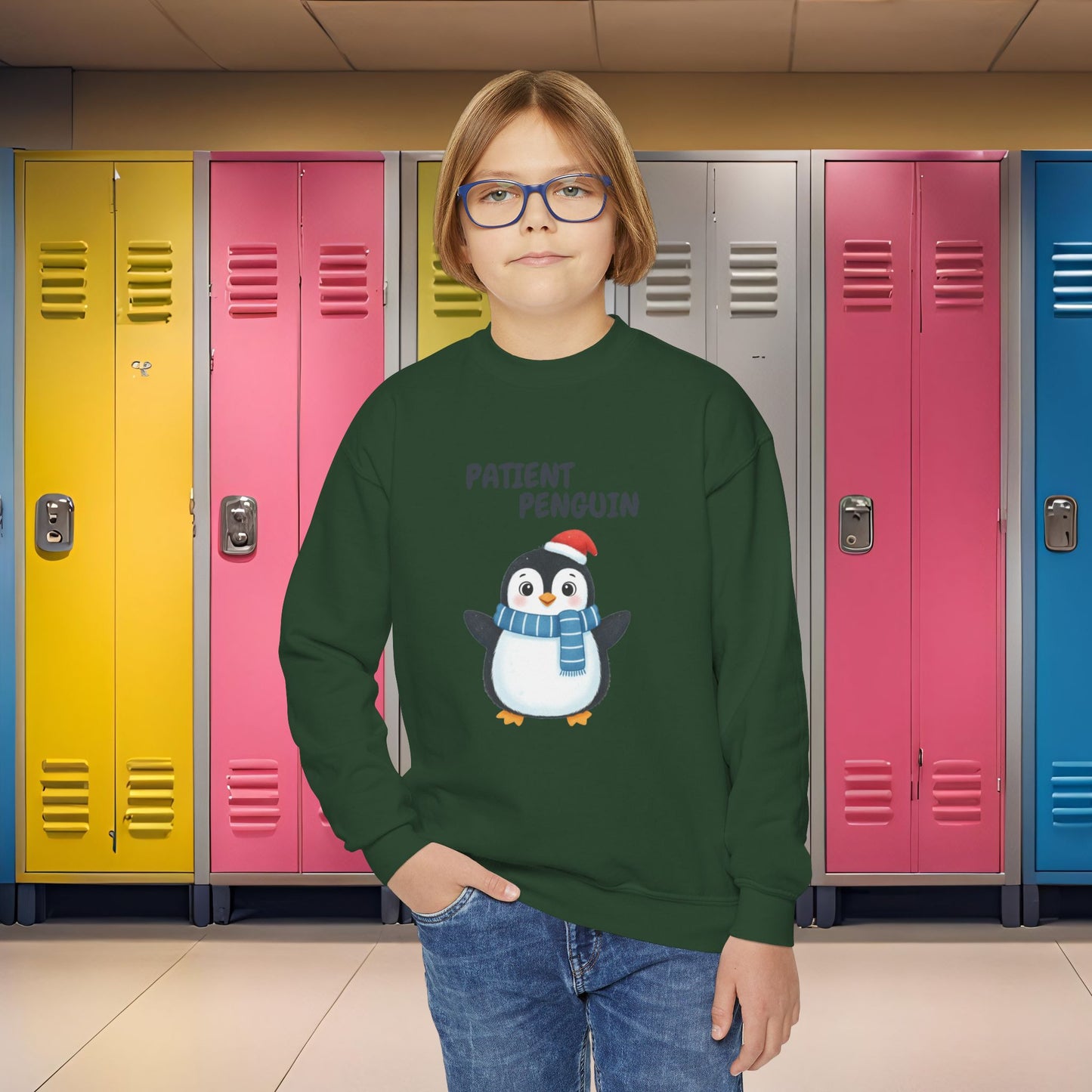 Comfy Kids Sweatshirt - Patient Penguin