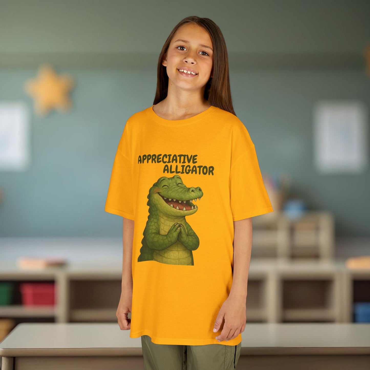 Comfy Kids Tee - Appreciative Alligator