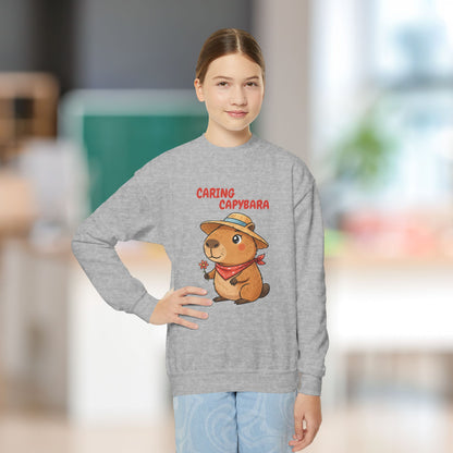 Comfy Kids Sweatshirt - Caring Capybara