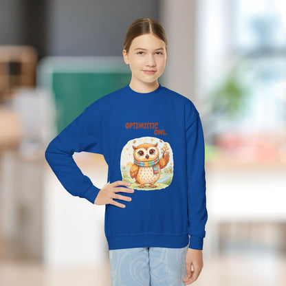 Comfy Kids Sweatshirt - Optimistic Owl