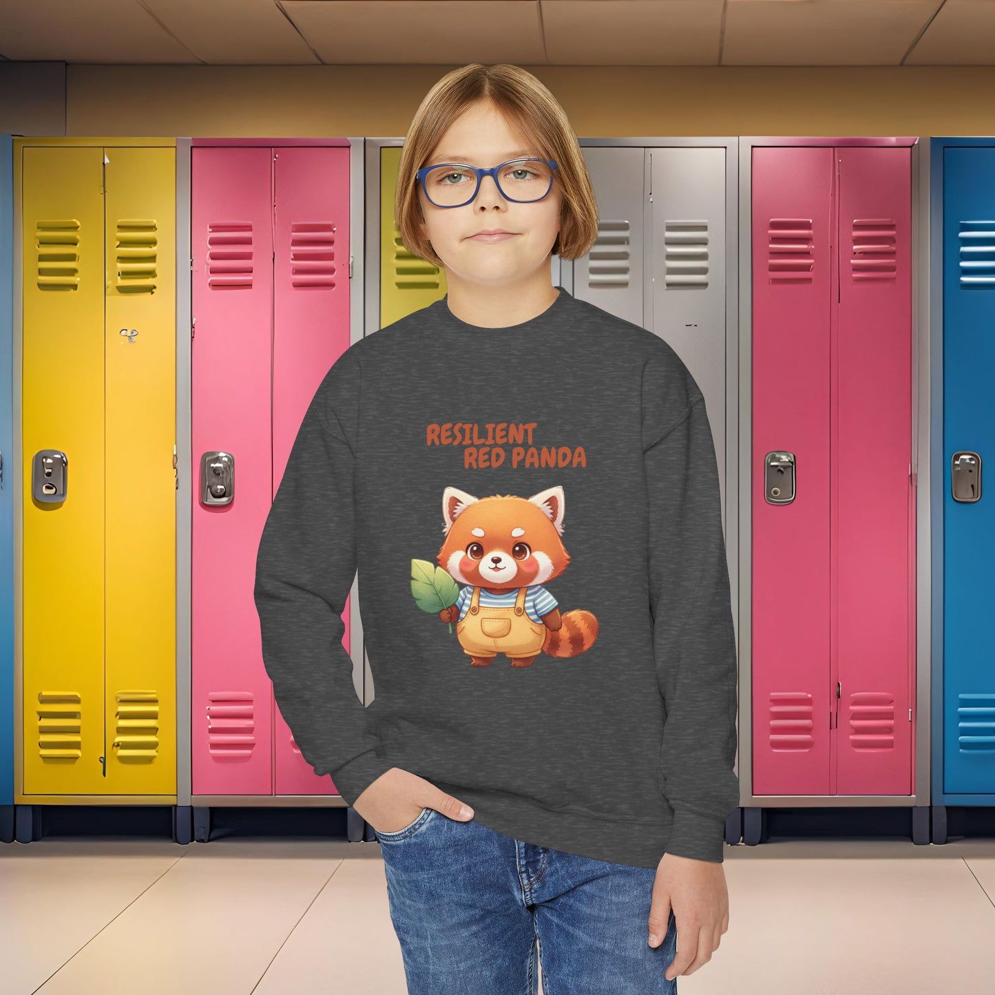 Comfy Kids Sweatshirt - Resilient Red Panda