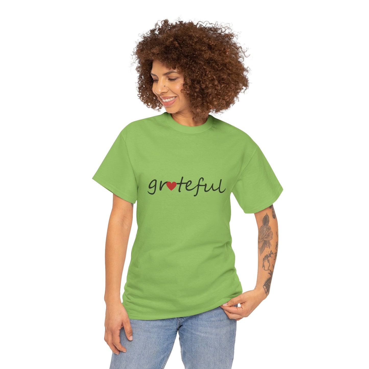 Comfy Cotton Tee - Grateful Heart