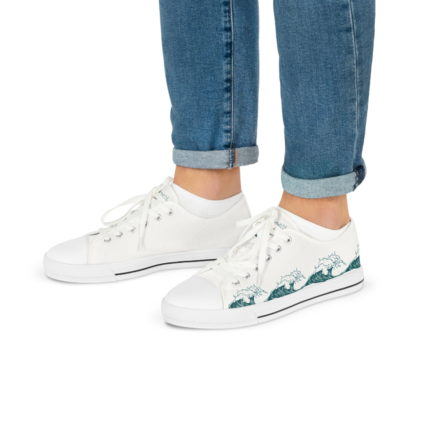 Men’s Low Top Sneakers - Waves of One Sea