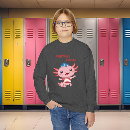 Comfy Kids Sweatshirt - Adaptable Axolotl