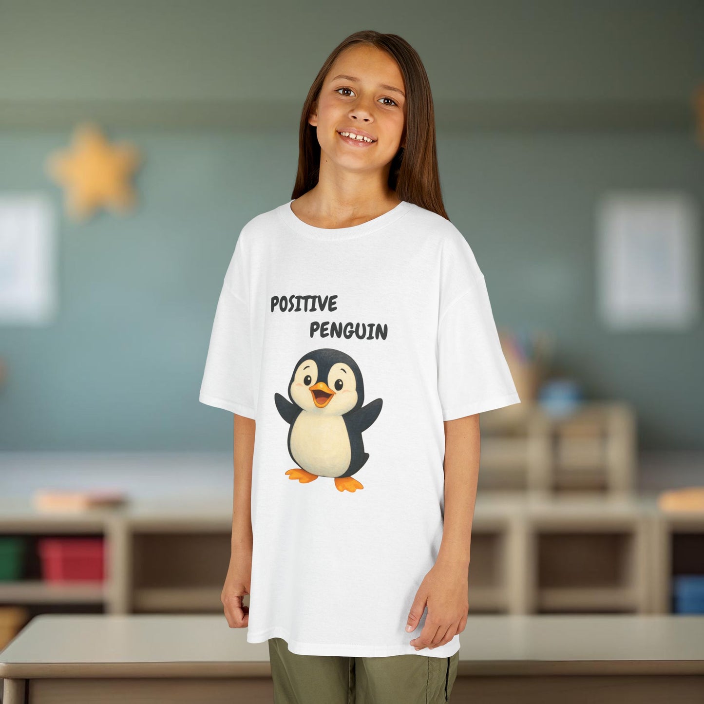 Comfy Kids Tee - Positive Penguin