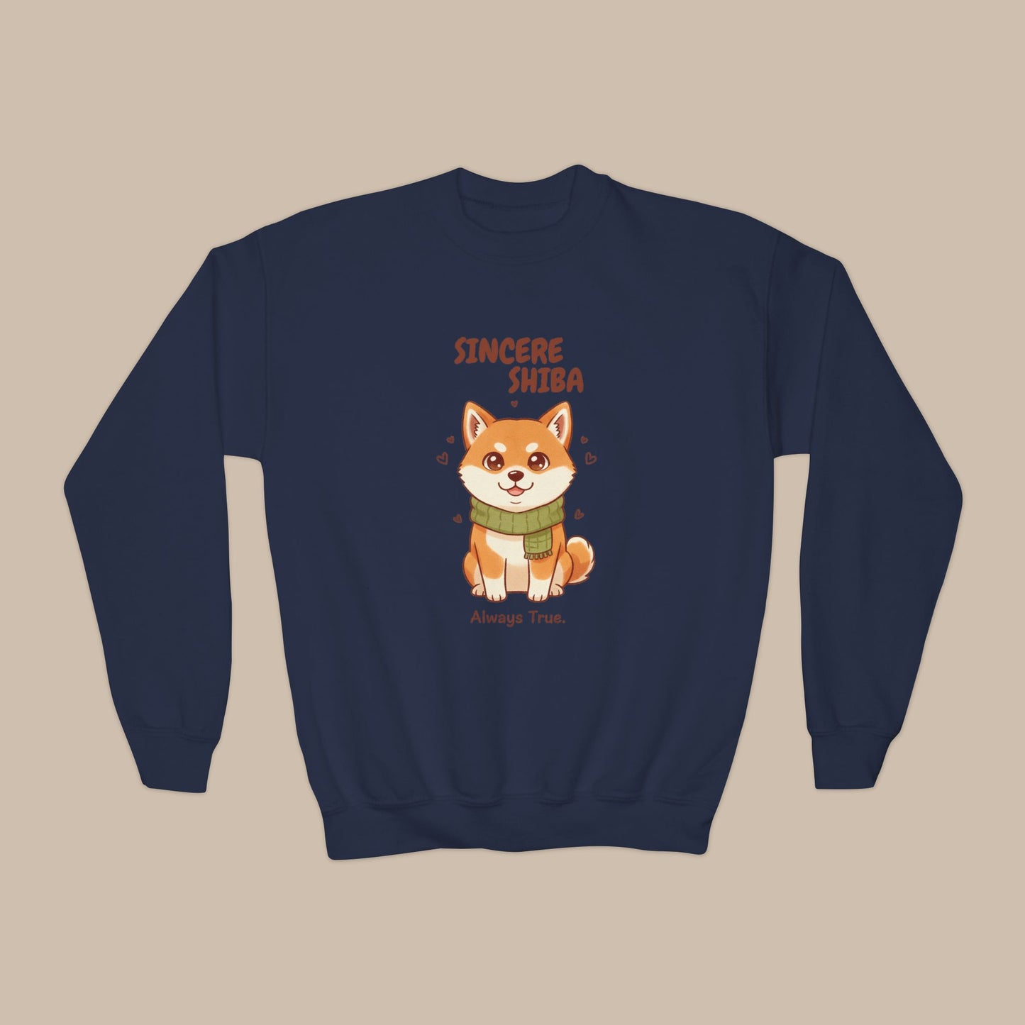Comfy Kids Sweatshirt - Sincere Shiba - Always True