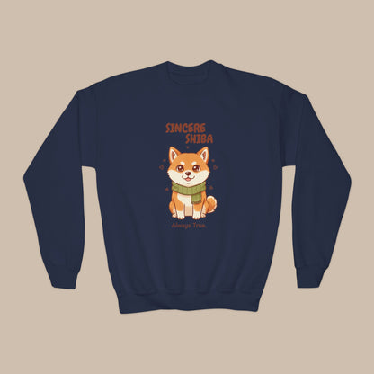Comfy Kids Sweatshirt - Sincere Shiba - Always True