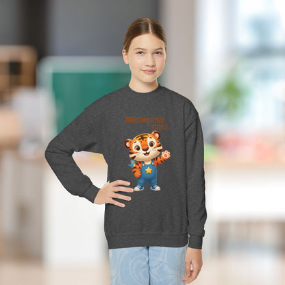 Comfy Kids Sweatshirt - Trustworthy Tiger