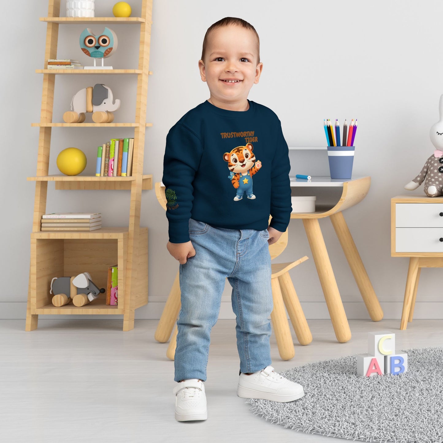 Toddler Sweatshirt - Trustworthy Tiger