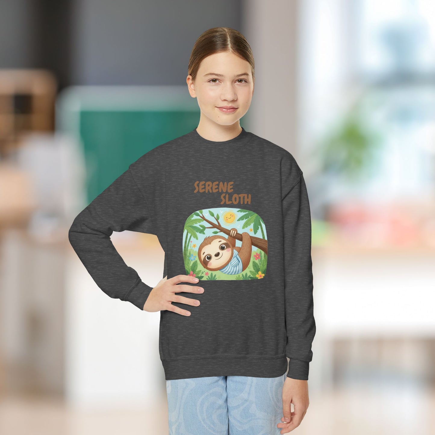 Comfy Kids Sweatshirt - Serene Sloth