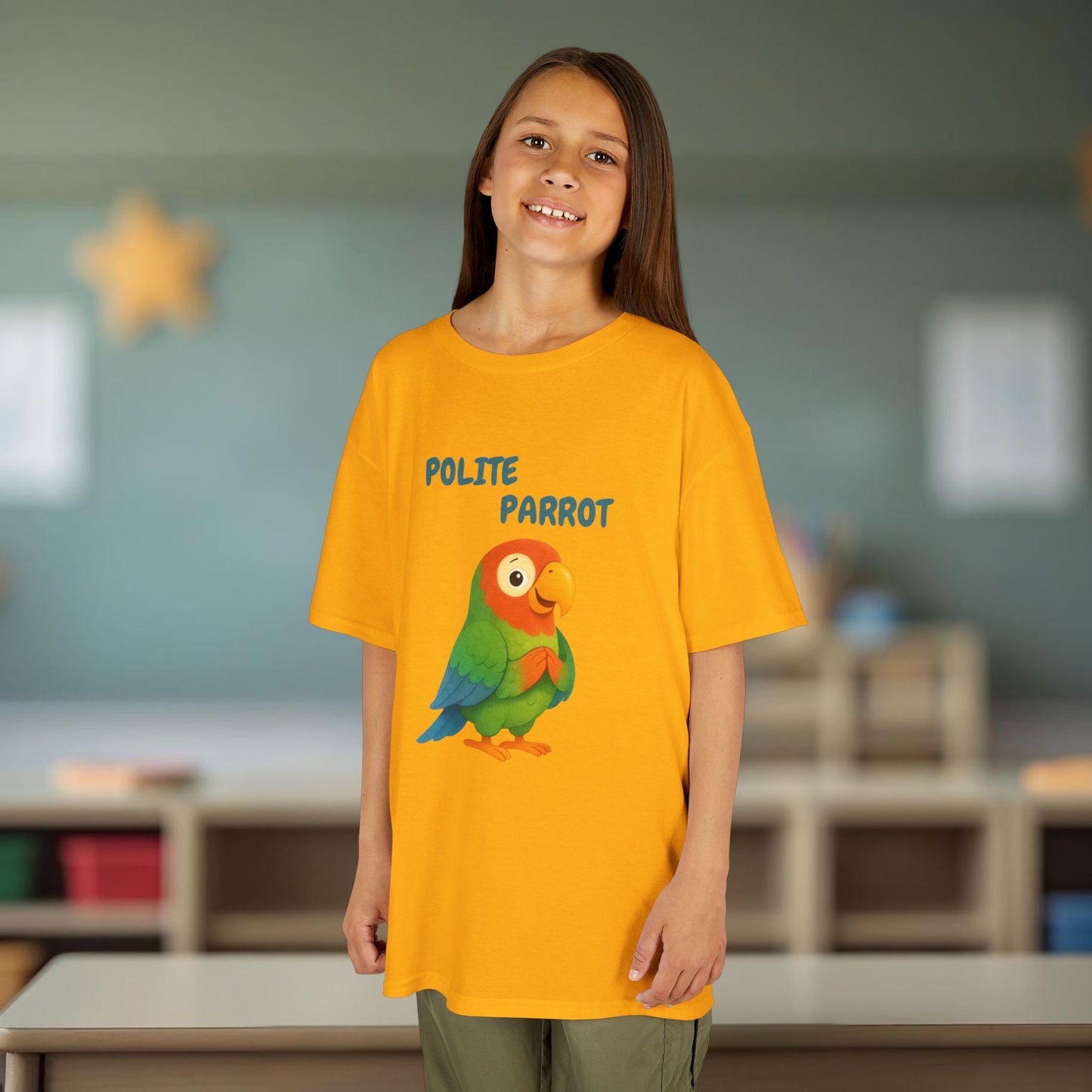 Comfy Kids Tee - Polite Parrot
