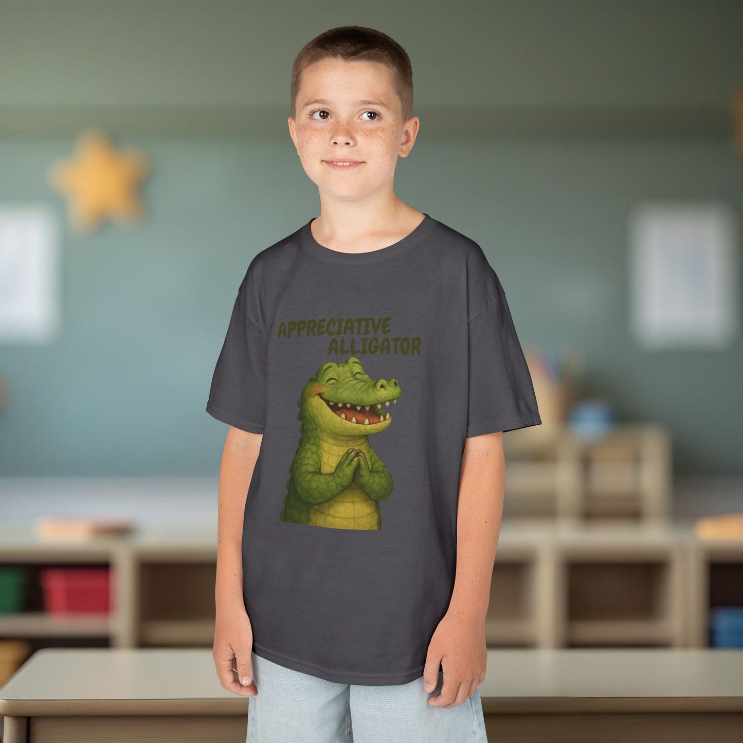Comfy Kids Tee - Appreciative Alligator