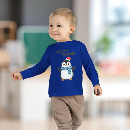 Toddler Long Sleeve Tee - Patient Penguin