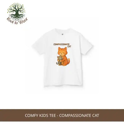 Comfy Kids Tee - Compassionate Cat by@Outfy
