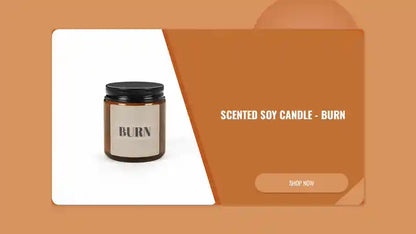 Scented Soy Candle - BURN by@Outfy