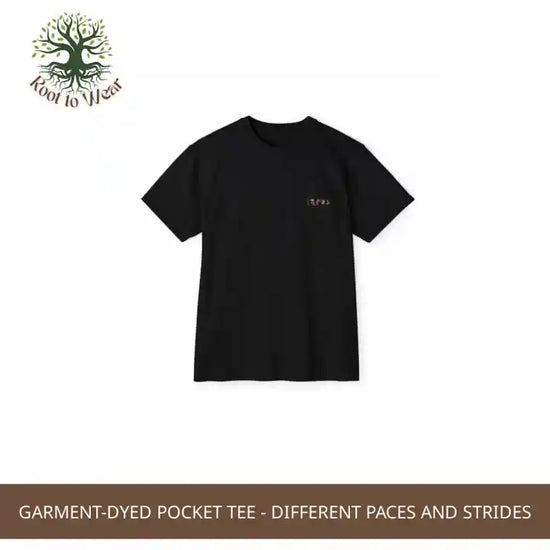 Garment-Dyed Pocket Tee - Different Paces and Strides by@Outfy