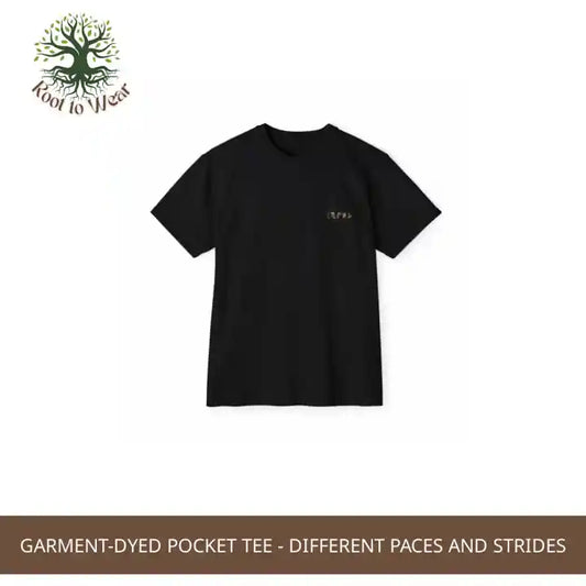 Garment-Dyed Pocket Tee - Different Paces and Strides by@Outfy