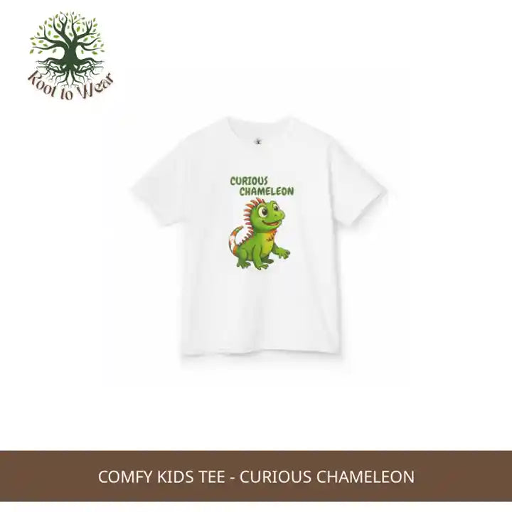 Comfy Kids Tee - Curious Chameleon by@Outfy